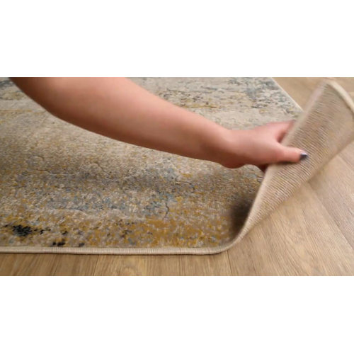 Wrought Studio Gateshead Abstract Area Rug in Taupe/Black & Reviews Wayfair